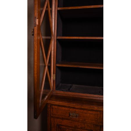 Edwardianischer Englischer Antiker Bücherschrank Eiche ca 1890