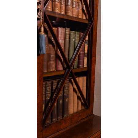 Edwardianischer Englischer Antiker Bücherschrank Eiche ca 1890