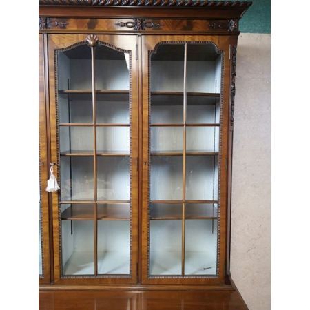 Englische edwardianische antike Mahagoni Vitrine ca 1900