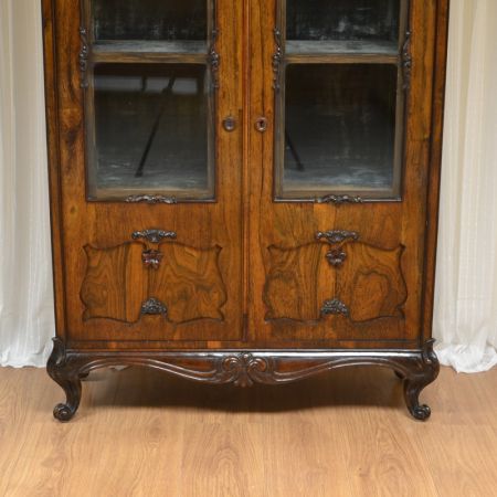 Viktorianische Englische Antike Palisander Vitrine ca 1880