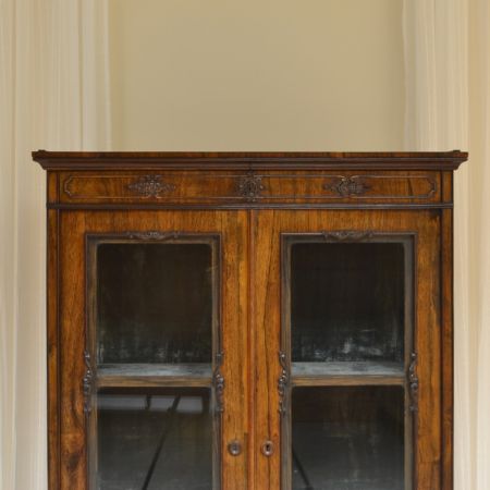 Viktorianische Englische Antike Palisander Vitrine ca 1880