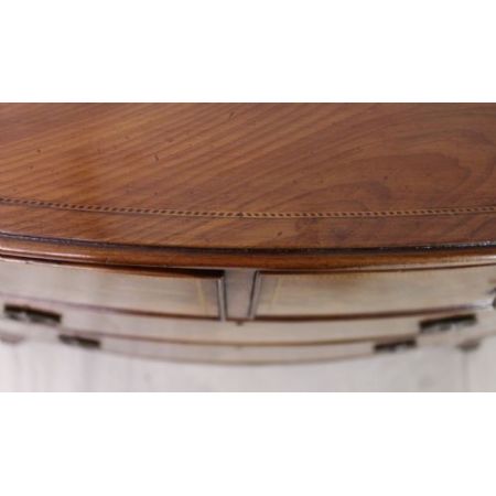 Antike Englische Mahagoni Bogenfront Kommode ca. 19. JH.