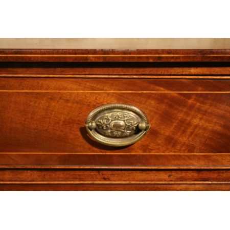 Original Antike Englische Mahagoni Intarsien Kommode ca. 19. JH.