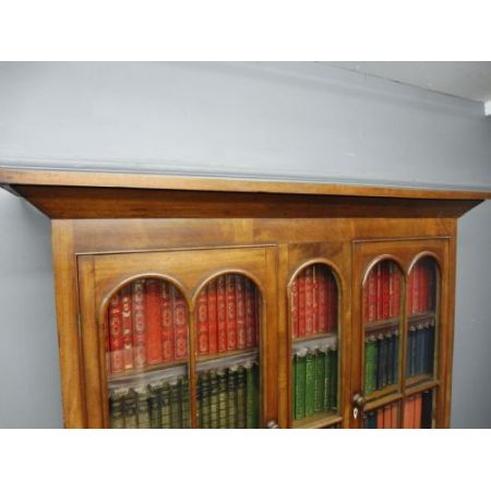 Antikes Englisches Mahagoni verglastes Bücherregal ca. 19. JH.