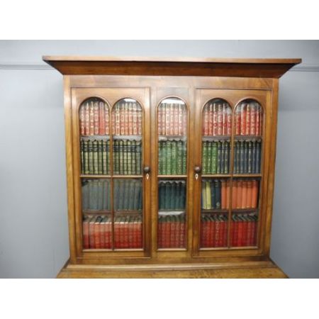 Antikes Englisches Mahagoni verglastes Bücherregal ca. 19. JH.