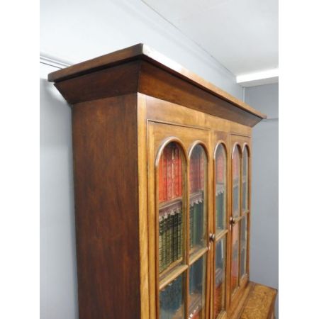 Antikes Englisches Mahagoni verglastes Bücherregal ca. 19. JH.
