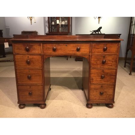 Viktorianischer Mahagoni Massivholz Schreibtisch antik 1850