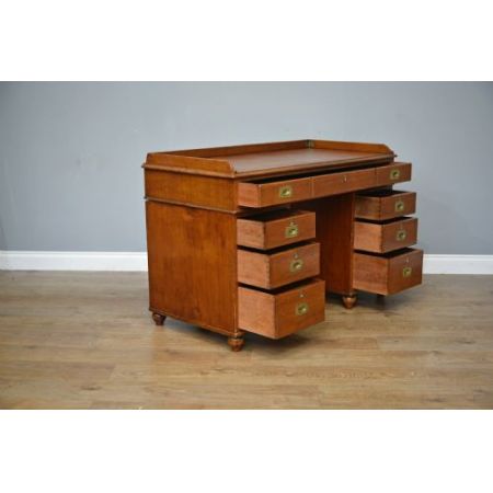 Antiker Campaign Desk Mahagoni Schreibtisch Militär englisch 1850