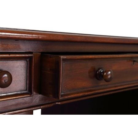 Viktorianischer Mahagoni Massivholz Schreibtisch antik ca. 1880