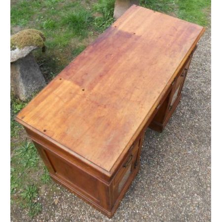 Edwardianischer antiker Nussbaum Schreibtisch englisch ca 1900