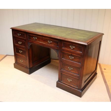 Antiker Massivholz Mahagoni Schreibtisch englisch ca 1900