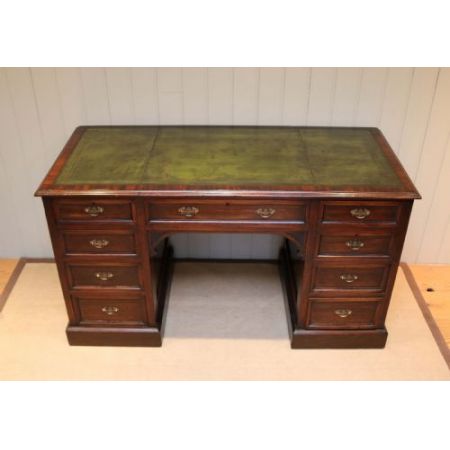 Antiker Massivholz Mahagoni Schreibtisch englisch ca 1900