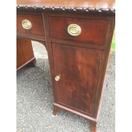 Edwardianischer Mahagoni Massivholz Schreibtisch antik ca 1890