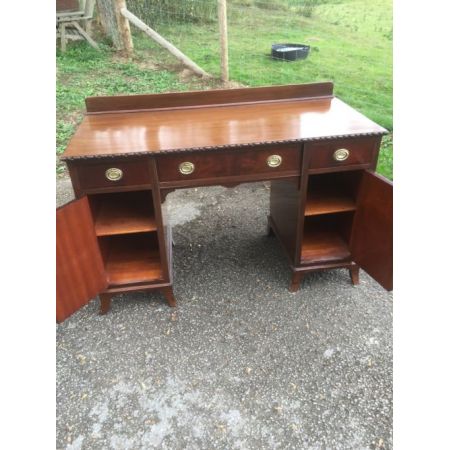 Edwardianischer Mahagoni Massivholz Schreibtisch antik ca 1890