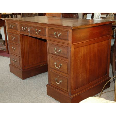 Englischer Mahagoni Massivholz Schreibtisch antik 19 Jh