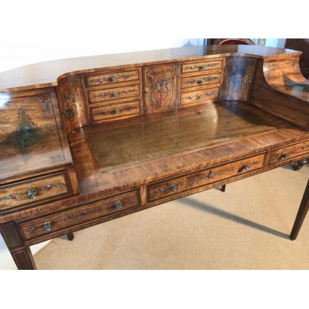 Edwardianischer antiker Carlton House Schreibtisch englisch ca 1890