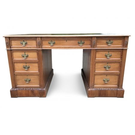 Antiker Kiefernholz Schreibtisch Weichholz Englisch ca 1940