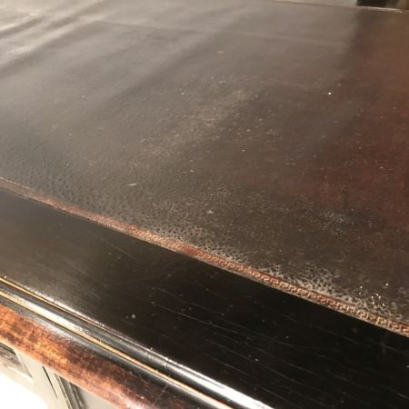 Französischer Antiker Schwarz lackierter Schreibtisch ca. 1900