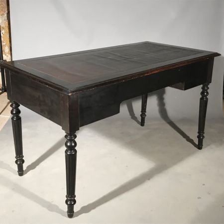 Französischer Antiker Schwarz lackierter Schreibtisch ca. 1900
