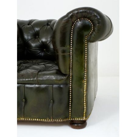 Antike Echtleder Sessel Chesterfield Sessel Leder englisch ca 1920