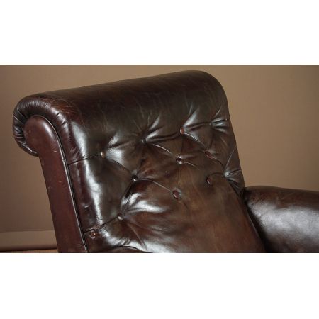Antike Echtleder Sessel Ledersessel englisch ca1900