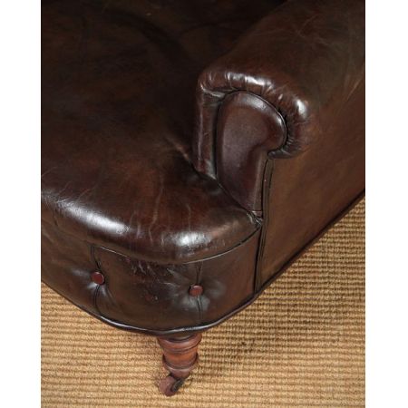 Antike Echtleder Sessel Ledersessel englisch ca1900