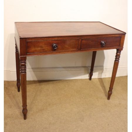Antiker englischer Schreibtisch Massivholz Mahagoni 19. Jh