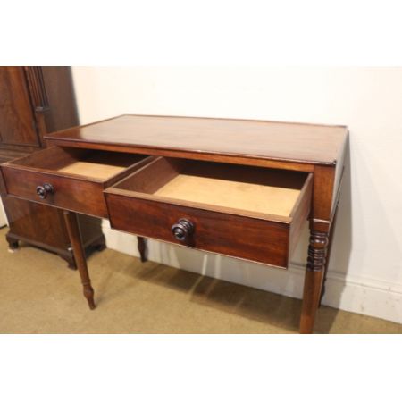 Antiker englischer Schreibtisch Massivholz Mahagoni 19. Jh