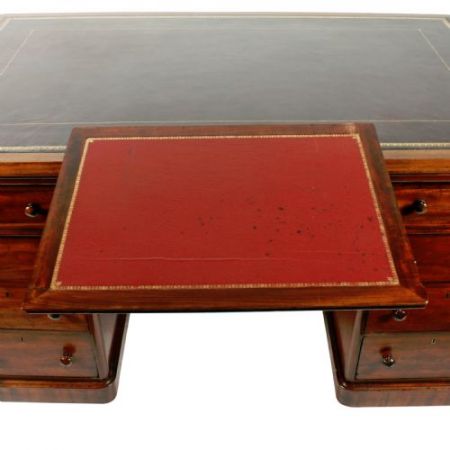 Viktorianischer Mahagoni Partner Schreibtisch englisch antik ca 1870