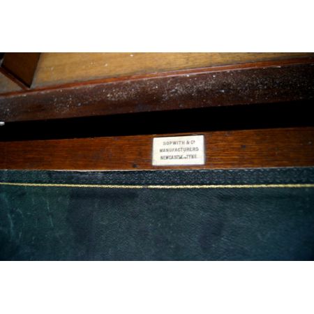 Arts and Crafts Schreibtisch Eiche Schrank Massivholz antik ca 1890