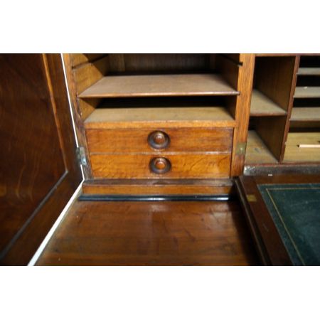 Arts and Crafts Schreibtisch Eiche Schrank Massivholz antik ca 1890