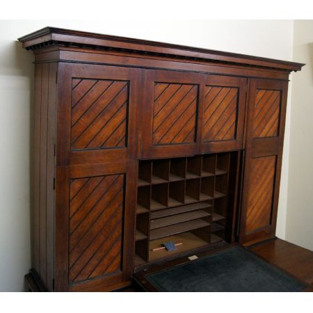 Arts and Crafts Schreibtisch Eiche Schrank Massivholz antik ca 1890