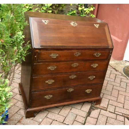 Georgianischer original antiker Eichen Schreibtisch ca 1750