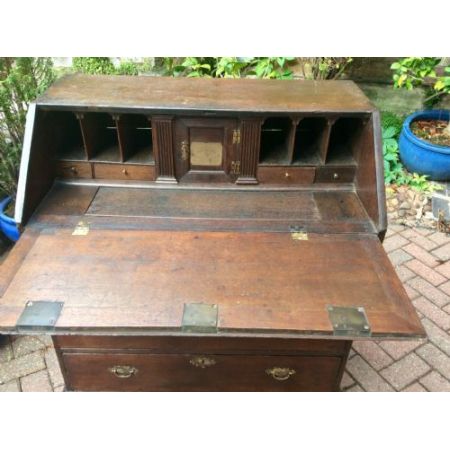 Georgianischer original antiker Eichen Schreibtisch ca 1750