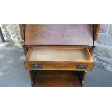 Arts & crafts Antiker Englischer Eichen Sekretär mir Bücherregalaufsatz ca. 1890