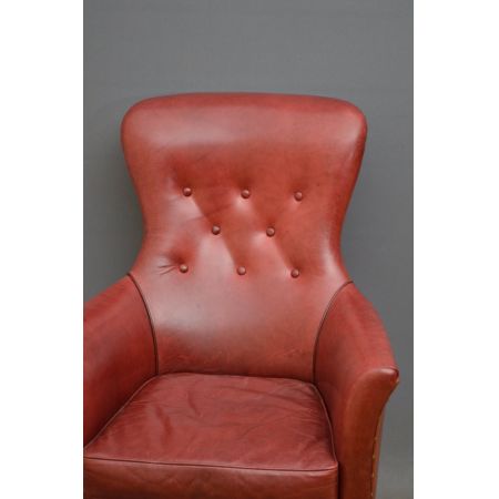 Viktorianischer Antiker Englischer Bibliotheken Sessel ca. 1850