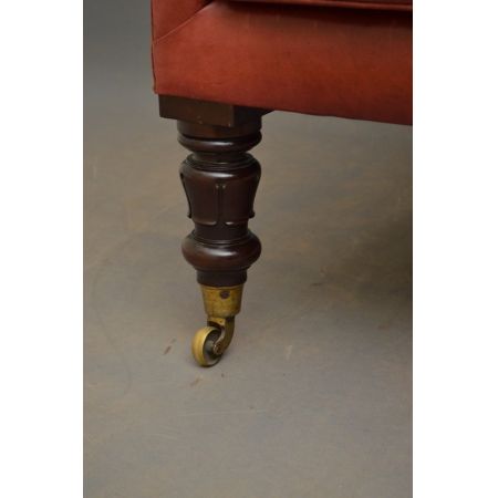 Viktorianischer Antiker Englischer Bibliotheken Sessel ca. 1850