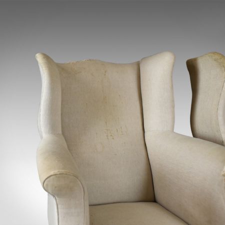 Englisches Viktorianisches Antikes Paar Sessel ca. 1890