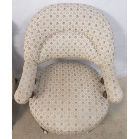 Antike Viktorianische Englische gepolsterte Stühle ca. 1860