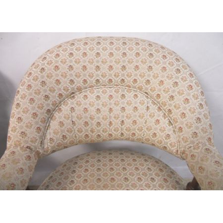 Antike Viktorianische Englische gepolsterte Stühle ca. 1860