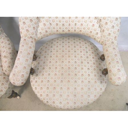 Antike Viktorianische Englische gepolsterte Stühle ca. 1860