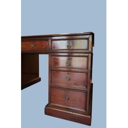 Englischer Antiker Mahagoni Partner Schreibtischca. 19. JH.