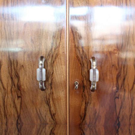 Art deco Antiker Englischer verglaster Cocktailschrank ca. 1930