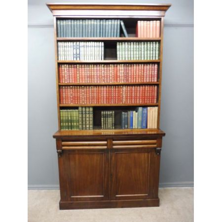 Englischer Antiker Viktorianischer Mahagoni Bücherschrank ca. 1880