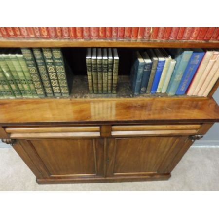 Englischer Antiker Viktorianischer Mahagoni Bücherschrank ca. 1880