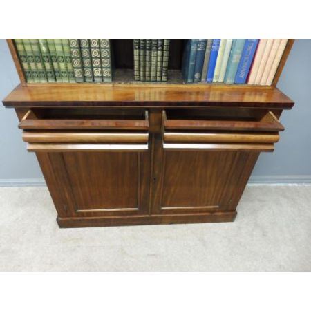 Englischer Antiker Viktorianischer Mahagoni Bücherschrank ca. 1880