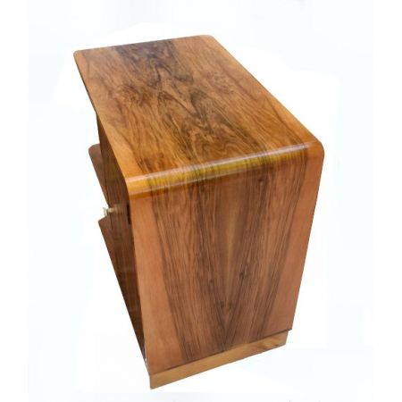 Englischer Antiker Art Deco Nussbaum Bücherregal Tisch ca. 1930