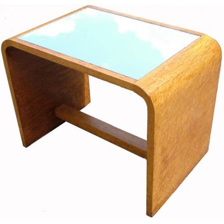 Art deco Antiker Englischer Ahornholz Beistelltisch ca. 1930
