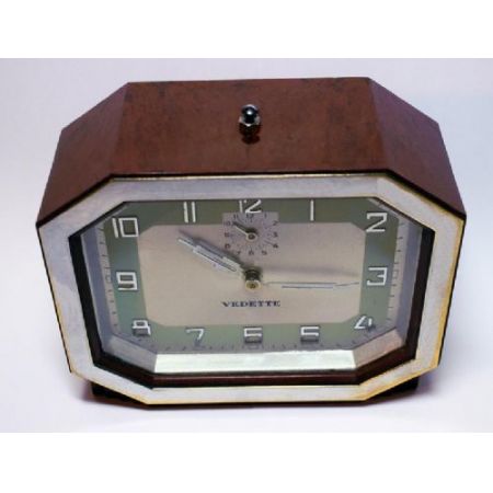 Französische Antike Art-Deco Bakelit Uhr von Vedette ca. 1930