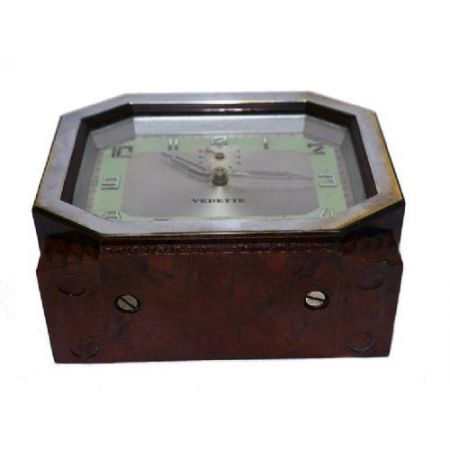 Französische Antike Art-Deco Bakelit Uhr von Vedette ca. 1930